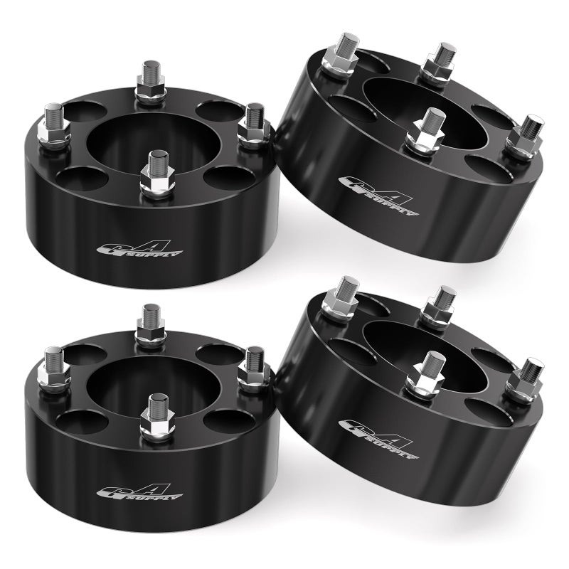 GAsupply فواصل عجلة GAsupply ATV 4x110 مقاس 2 بوصة، محولات عجلة ATV سوداء، فواصل محور 74 مم، 10؟ 1.25 مسامير متوافقة مع هوندا سوزوكي بومباردييه 4 عبوات - Image 1